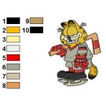 Garfield 21 Embroidery Design